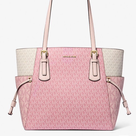 Michael Kors Handbags - Michael Kors Voyager Lg Color-Block Signature Logo Tote
Powder Blush Multi 
NWT